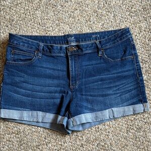 a.n.a Dark Blue Jean Shorts